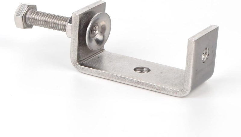 luluxing Pack of 2 Heavy Duty C Clamp 304 Stainless Steel C Clamp 65MM/2.6Inch Wide Jaw Opening Tiger Clamp Woodworking Clip - Image 4